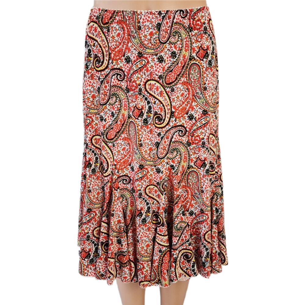 Sassia Paris Loss Paisley Skirt Red - Size 4 - Boho Chic
